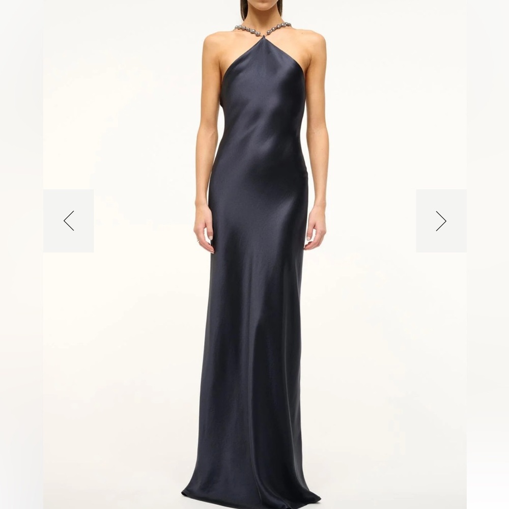 Staud Cadence Dress in Navy Blue